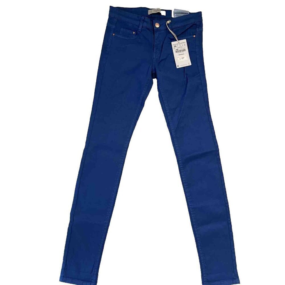Zara Trafaluc Women's Blue Denim Slim Skinny Jeans Size 2 US - Picture 7 of 15